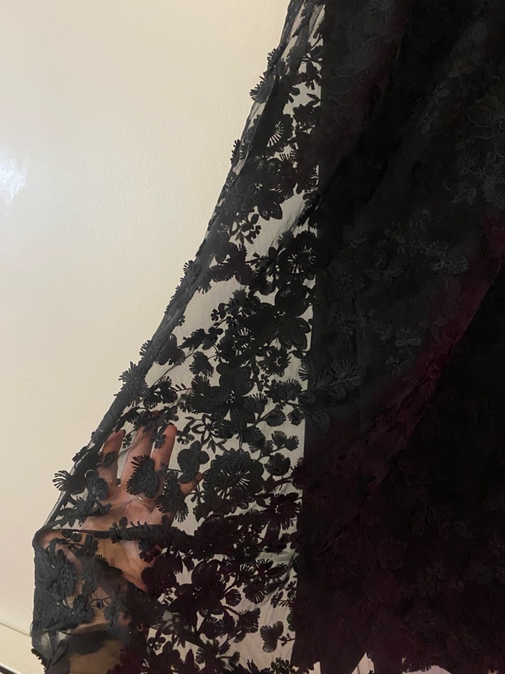 Lulus Quite Perfect Party Cocktail Black Lace embroidered strapless Midi Dress - Picture 11 of 12